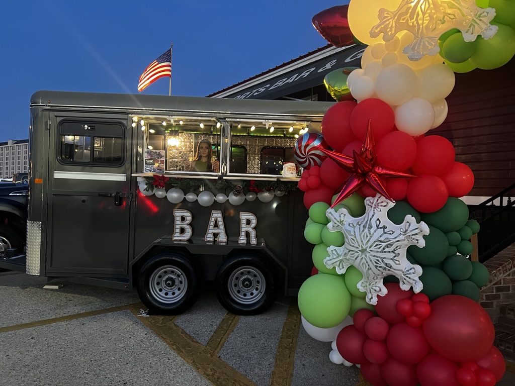 Photo of mobile bar trailer for hire in Baton Rouge Louisiana